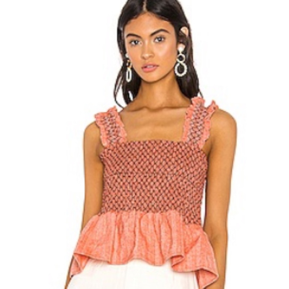 Line & dot Zoe smocked top